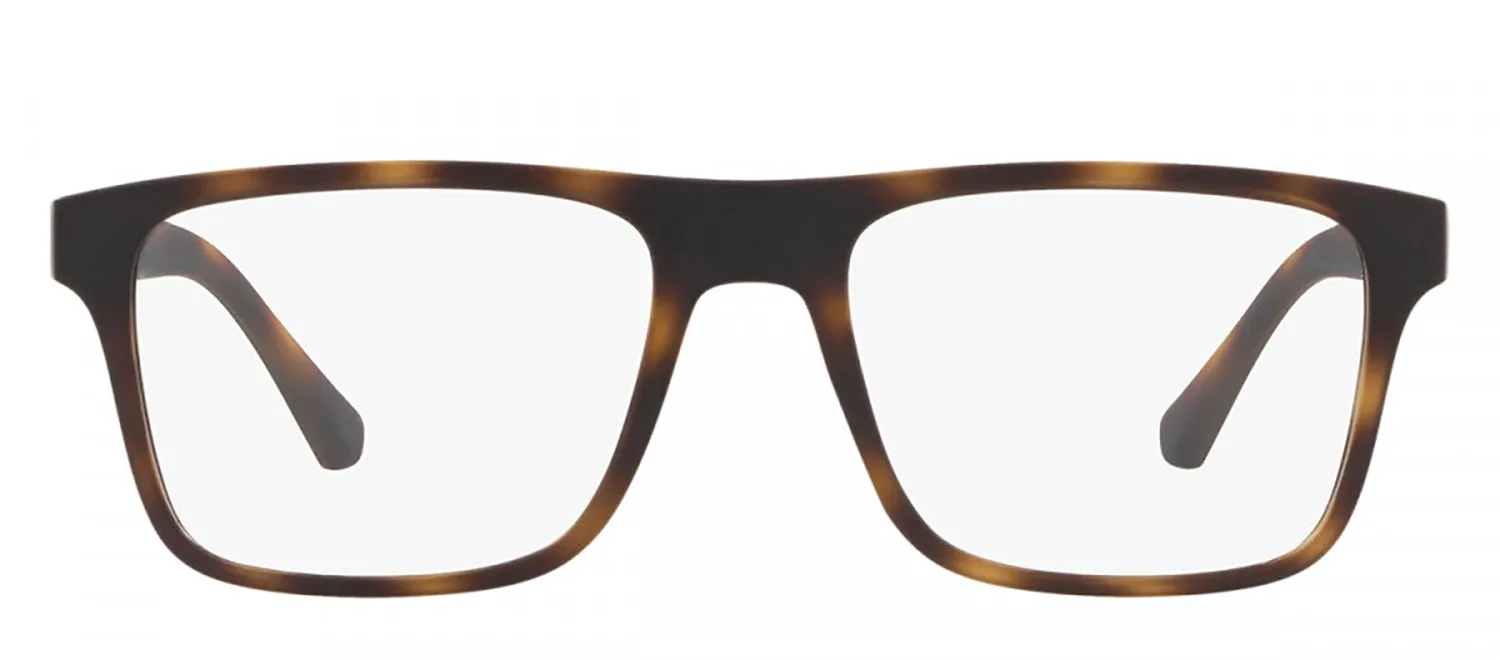 Emporio Armani EA 4115 58021W Rectangle Plastic Havana Sunglasses with Clear Lens sold by Gaffos