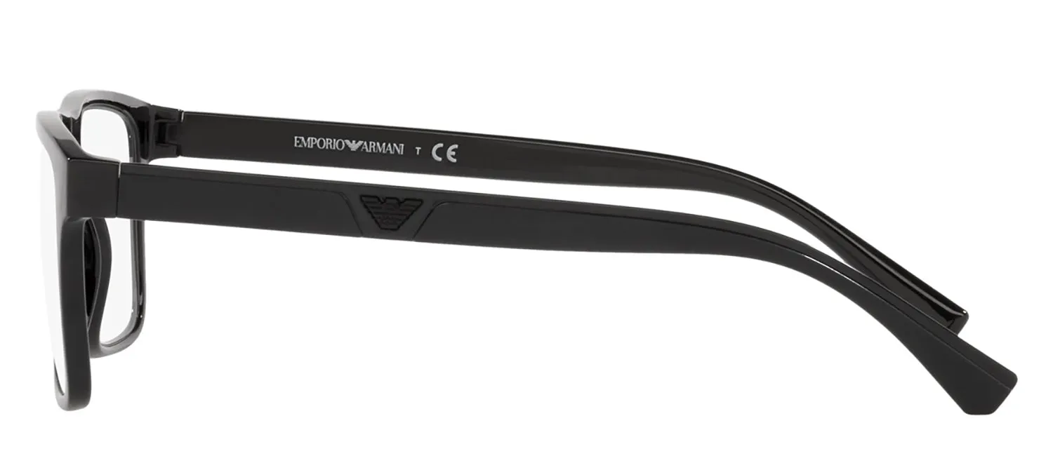 Emporio Armani EA 4115 50171W Rectangle Plastic Black Sunglasses with Clear Lens sold by Gaffos product image thumbnail 3