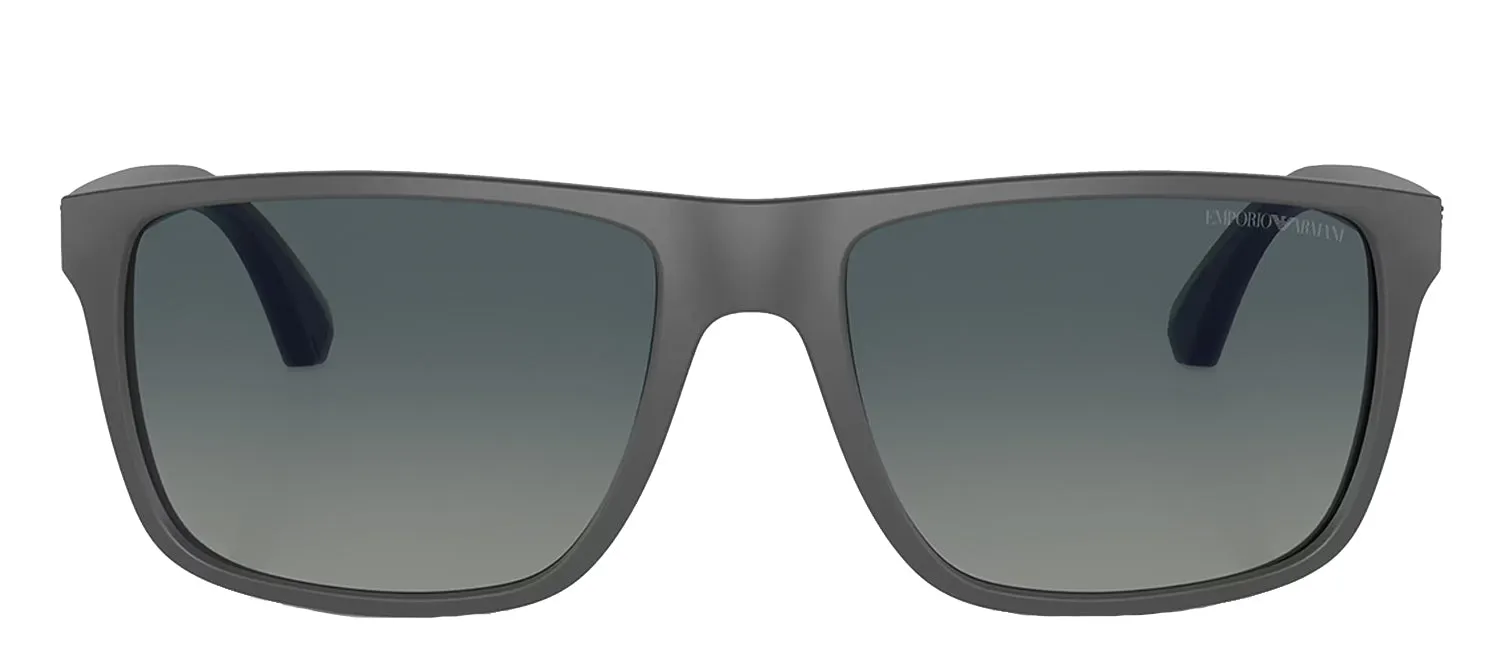 Emporio Armani EA 4033 50604U Square Plastic Grey Sunglasses with Blue Polarized Lens sold by Gaffos