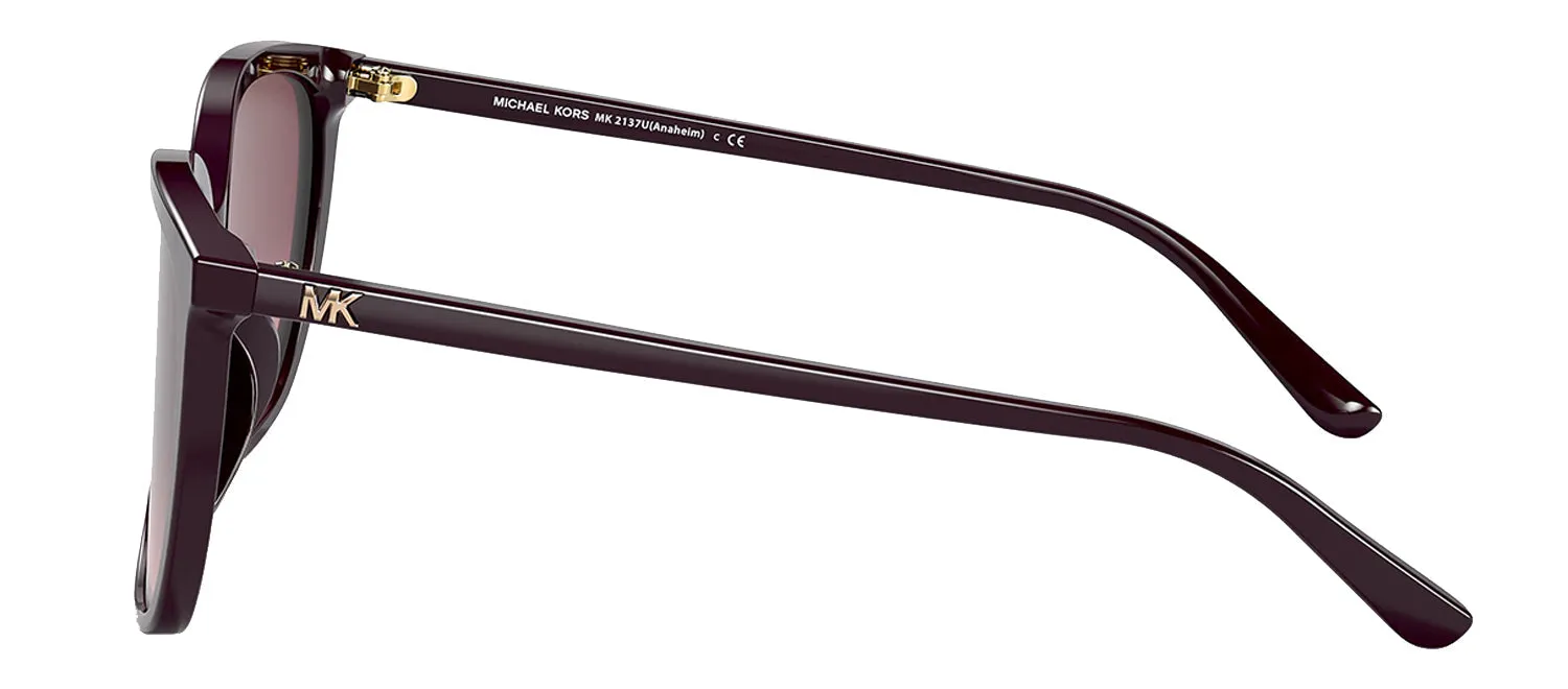 Michael Kors ANAHEIM MK 2137U 33448H Square Plastic Burgundy Sunglasses with Rose Gradient Lens sold by Gaffos product image thumbnail 3