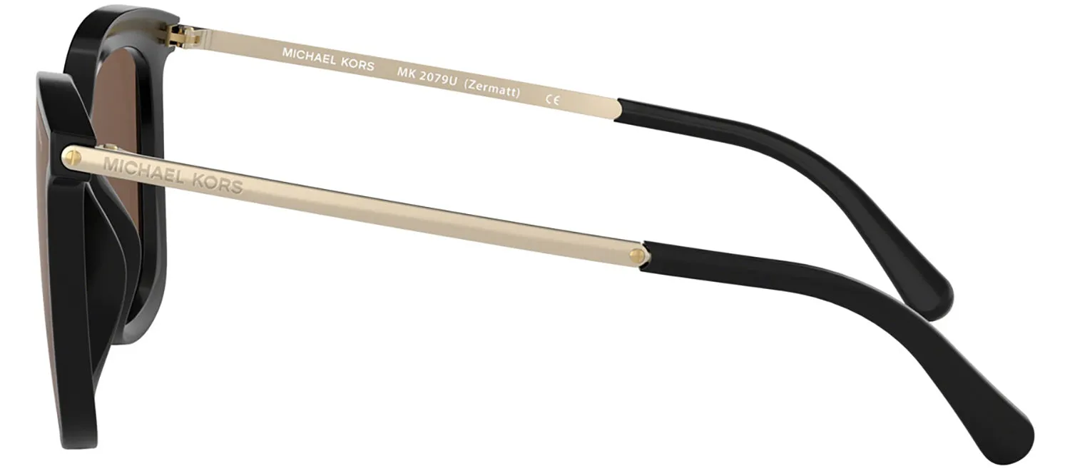 Michael Kors ZERMATT MK 2079U 333273 Square Plastic Black Sunglasses with Brown Lens sold by Gaffos product image thumbnail 3