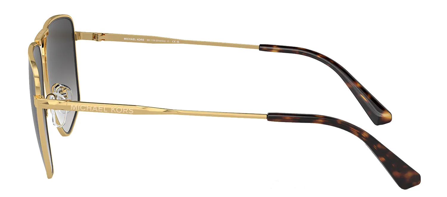 Michael Kors SILVERTON MK 1153 18968G Pilot Metal Gold Sunglasses with Grey Gradient Lens sold by Gaffos product image thumbnail 3