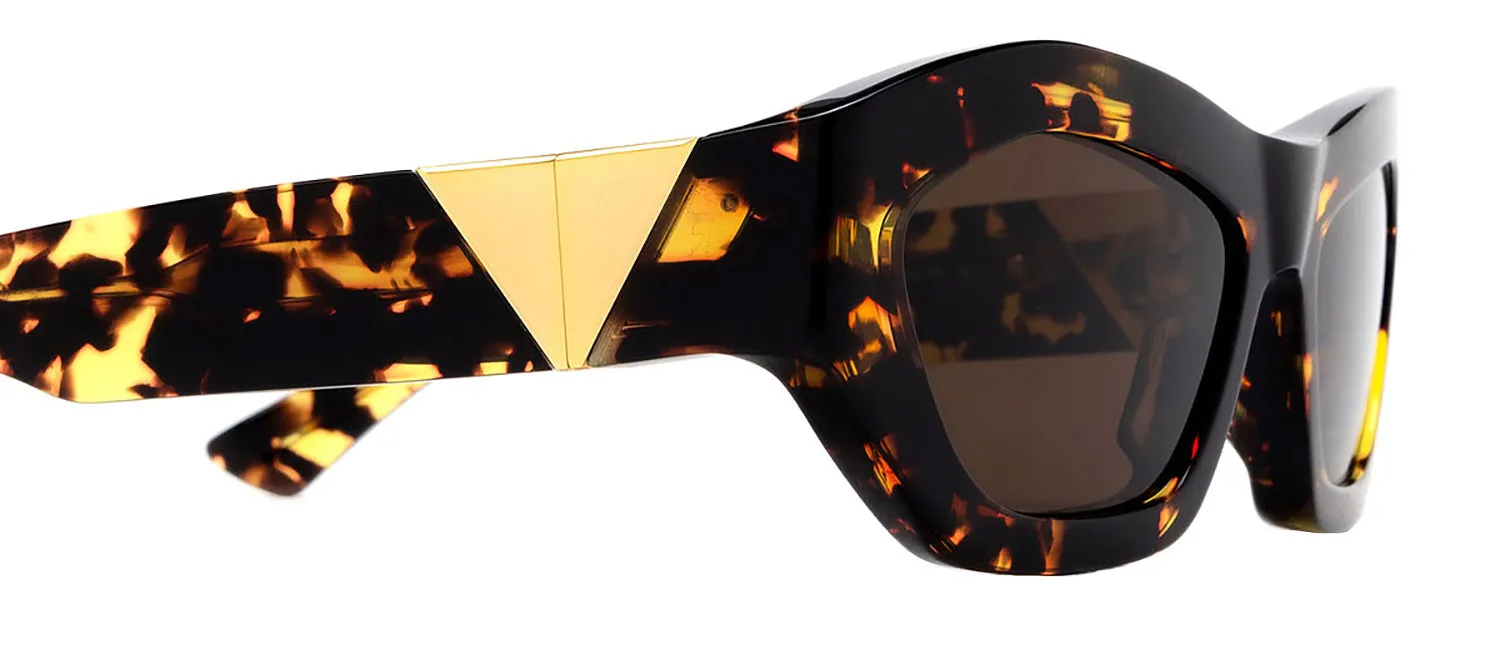 Bottega Veneta BV 1221S 002 Geometric Plastic Havana Sunglasses with Brown Lens sold by Gaffos product image thumbnail 3