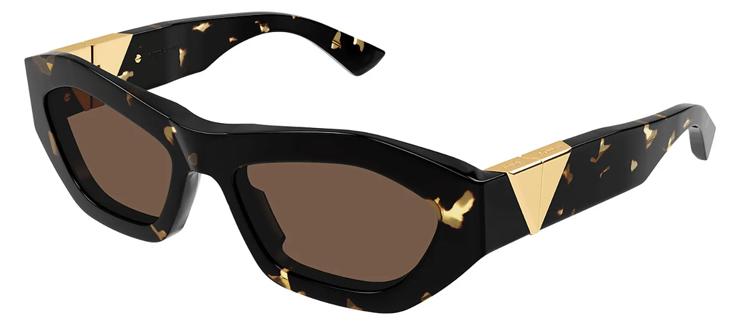Bottega Veneta BV 1221S 002 Geometric Plastic Havana Sunglasses with Brown Lens sold by Gaffos product image thumbnail 2