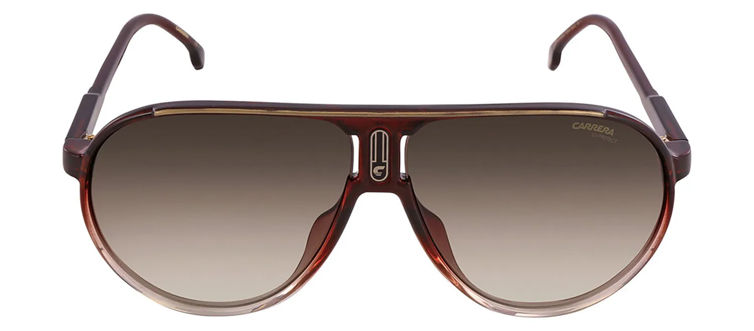 Carrera ICONS CA Champion65/N 7W5HA Aviator Plastic Burgundy Sunglasses with Brown Gradient Lens sold by Gaffos