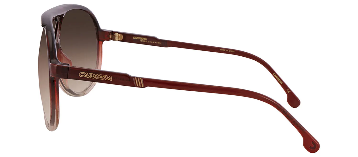 Carrera ICONS CA Champion65/N 7W5HA Aviator Plastic Burgundy Sunglasses with Brown Gradient Lens sold by Gaffos product image thumbnail 3