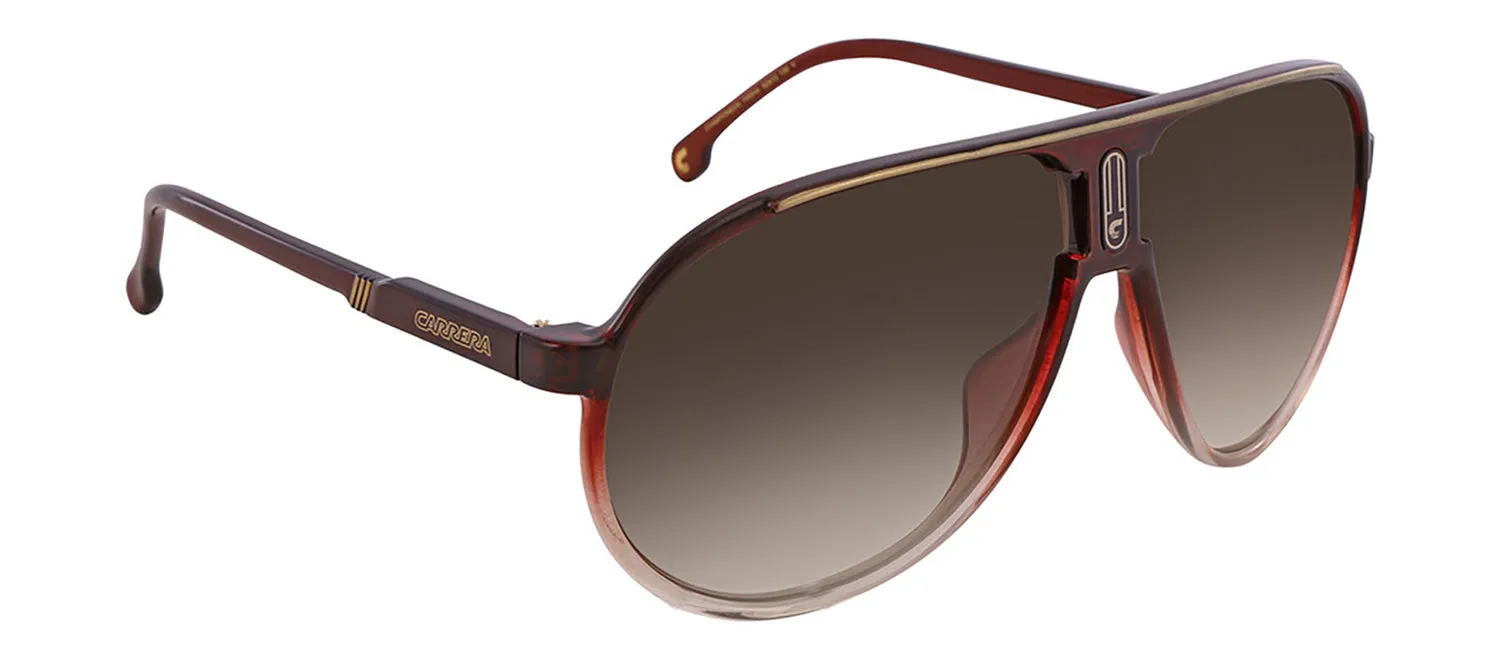 Carrera ICONS CA Champion65/N 7W5HA Aviator Plastic Burgundy Sunglasses with Brown Gradient Lens sold by Gaffos product image thumbnail 2
