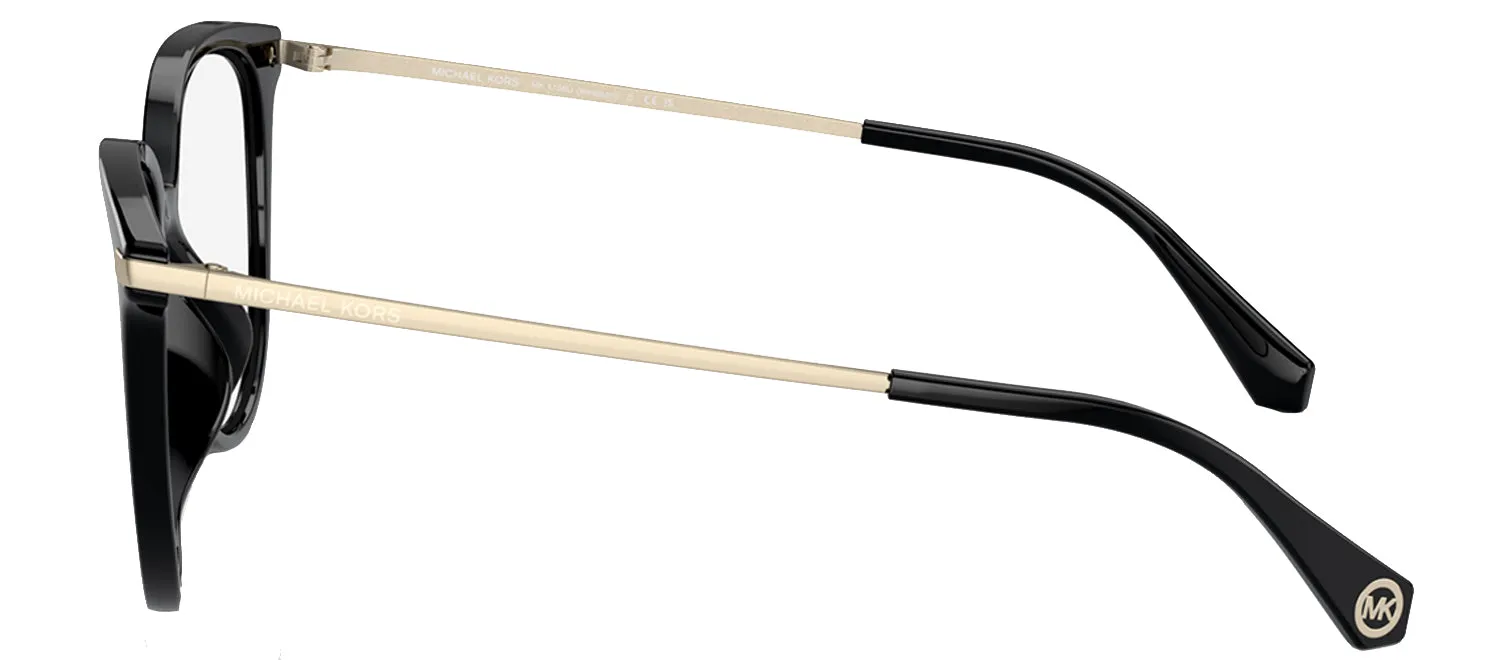 Michael Kors WESTPORT MK 4106U 3005 Round Plastic Black Eyeglasses with Logo Stamped Demo Lenses sold by Gaffos product image thumbnail 3