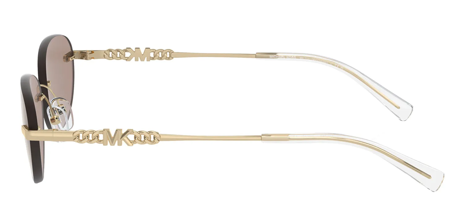 Michael Kors MANCHESTER MK 1151 10145A Oval Metal Gold Sunglasses with Brown Mirror Lens sold by Gaffos product image thumbnail 3