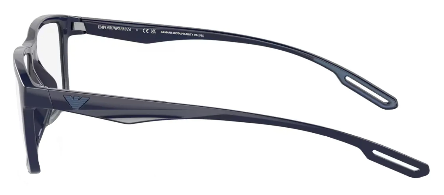 Emporio Armani EA 4189U 57591W Rectangle Plastic Blue Sunglasses with Clear Lens sold by Gaffos product image thumbnail 3