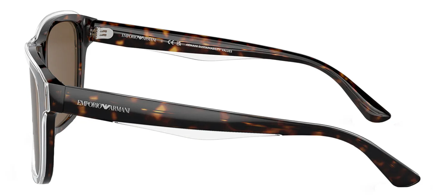 Emporio Armani EA 4208 605273 Pillow Plastic Havana Sunglasses with Brown Lens sold by Gaffos product image thumbnail 3