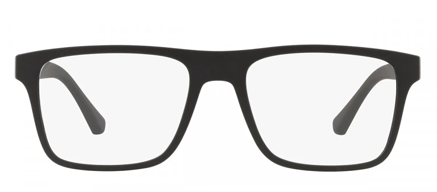 Emporio Armani EA 4115 58531W Rectangle Plastic Black Sunglasses with Clear Lens sold by Gaffos