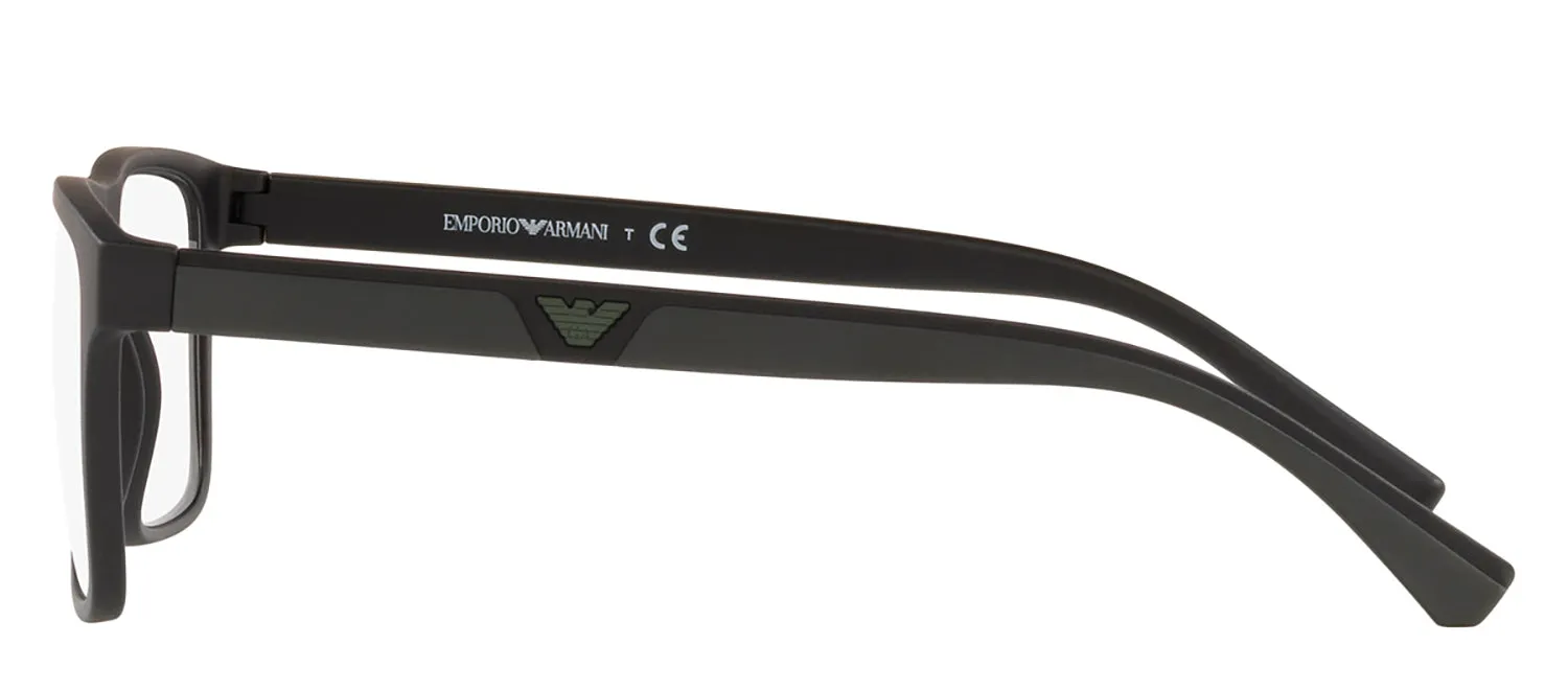 Emporio Armani EA 4115 58531W Rectangle Plastic Black Sunglasses with Clear Lens sold by Gaffos product image thumbnail 3
