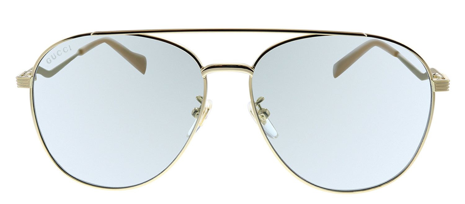 Gucci GG 0969S 003 Aviator Metal Gold Sunglasses with Blue Lens sold by Gaffos
