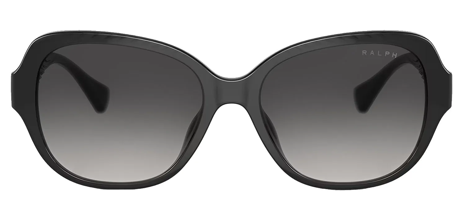 Ralph Lauren RA 5316U 61578G Round Plastic Black Sunglasses with Grey Gradient Lens sold by Gaffos