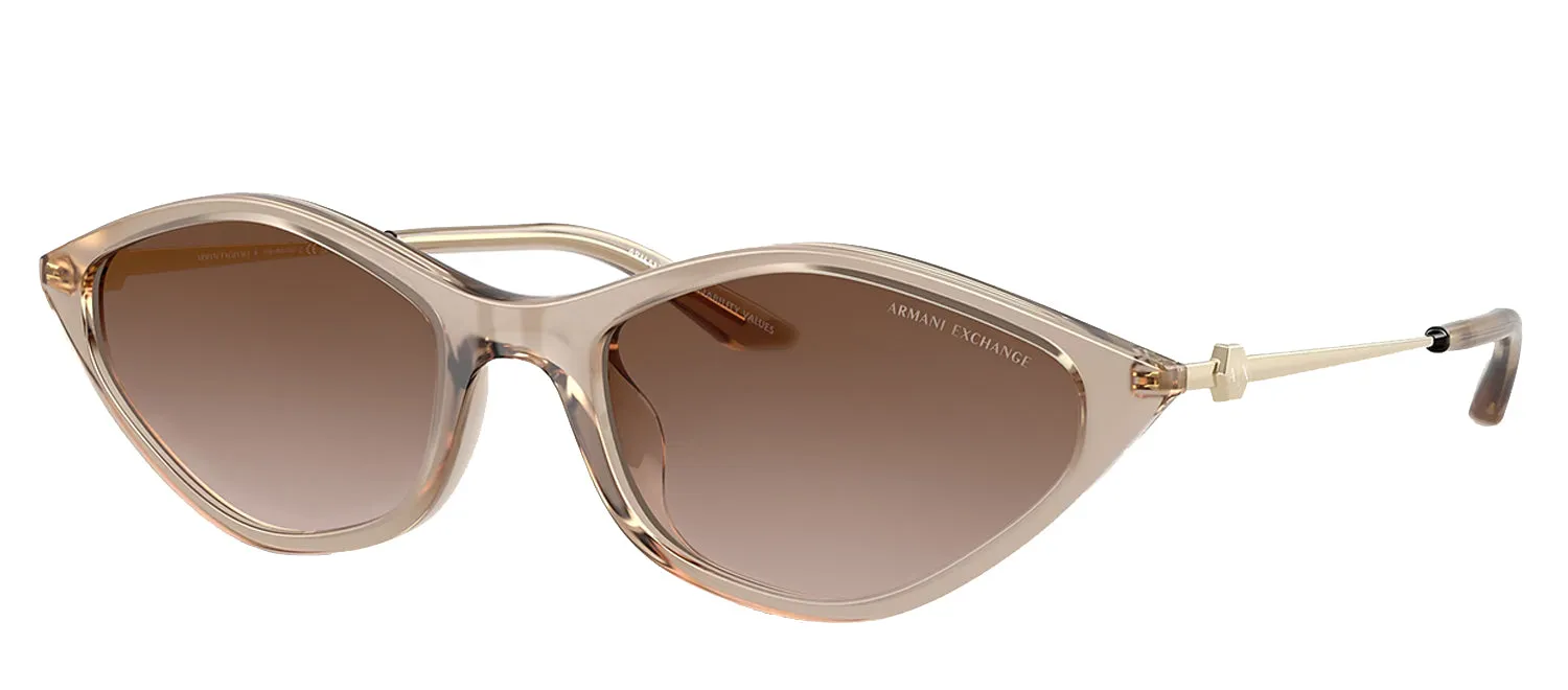 Armani Exchange AX 4152SU 836613 Irregular Plastic Beige Sunglasses with Brown Gradient Lens sold by Gaffos product image thumbnail 2