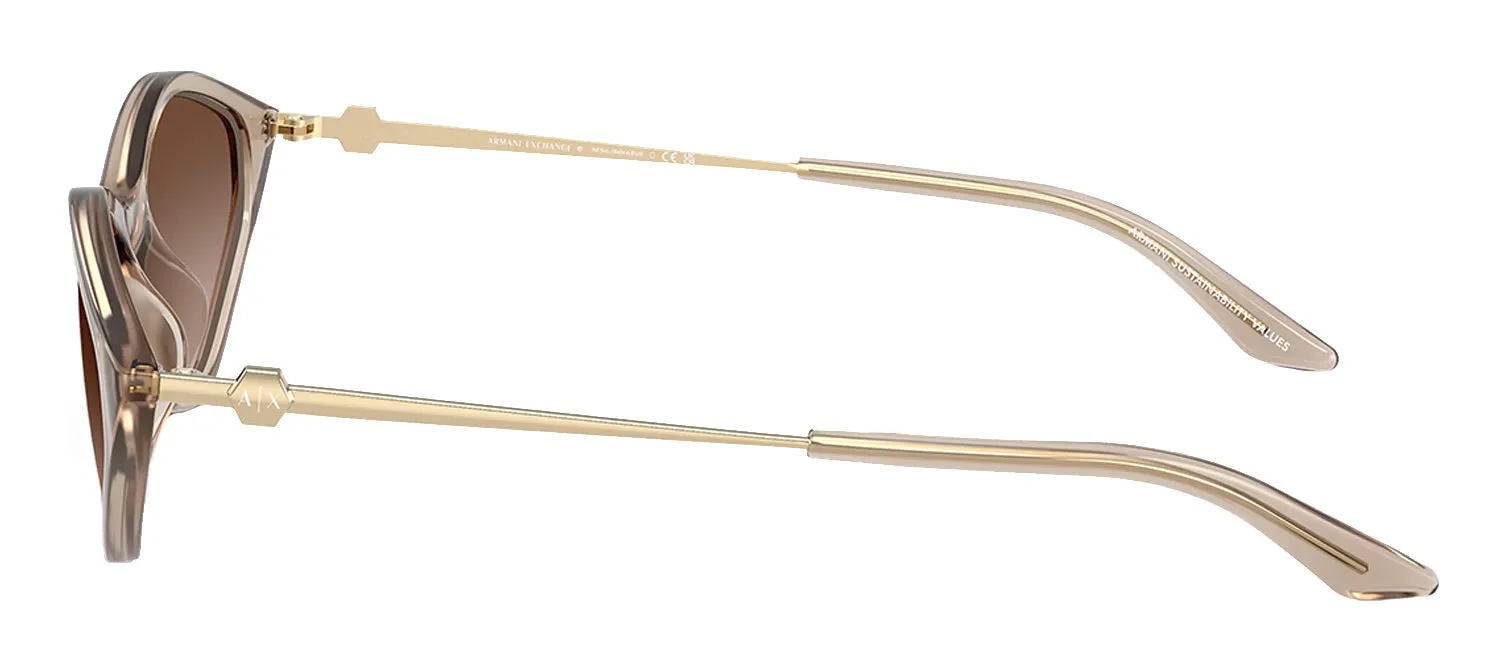 Armani Exchange AX 4152SU 836613 Irregular Plastic Beige Sunglasses with Brown Gradient Lens sold by Gaffos product image thumbnail 3