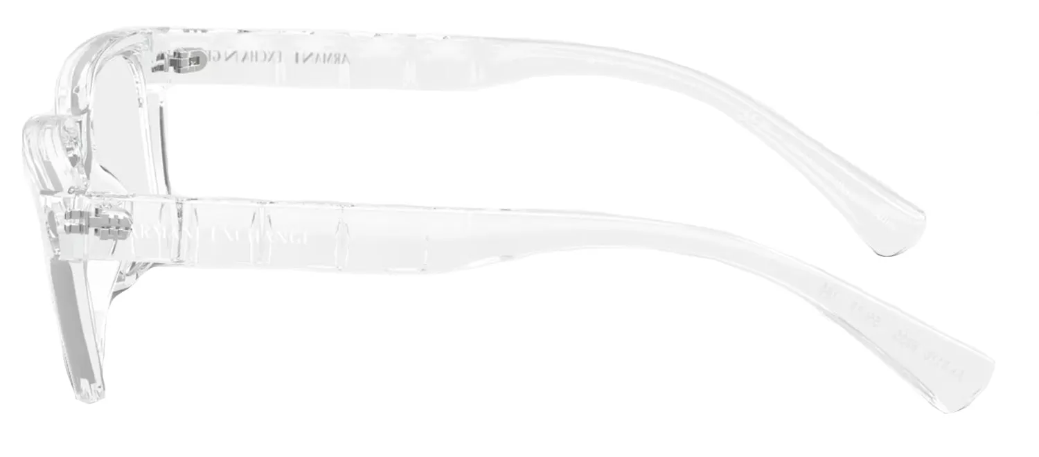 Armani Exchange AX 3116 8235 Rectangle Plastic Clear Eyeglasses with Logo Stamped Demo Lenses sold by Gaffos product image thumbnail 3