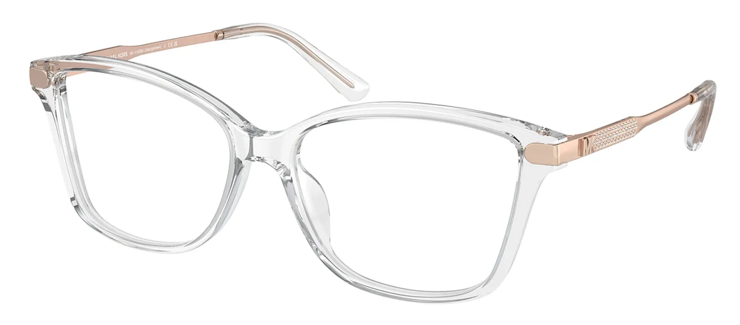 Michael Kors GEORGETOWN MK 4105BU 3999 Butterfly Plastic Clear Eyeglasses with Logo Stamped Demo Lenses sold by Gaffos product image thumbnail 2