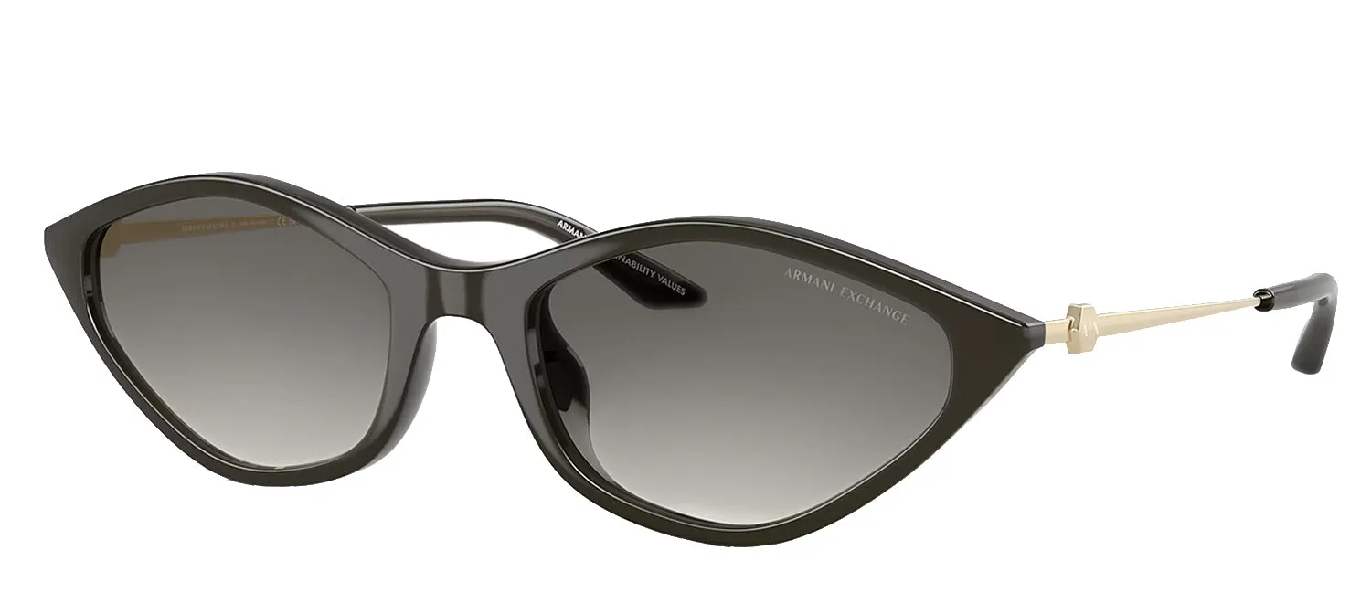 Armani Exchange AX 4152SU 836711 Irregular Plastic Grey Sunglasses with Grey Gradient Lens sold by Gaffos product image thumbnail 2