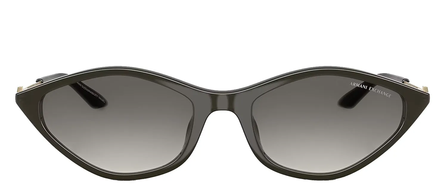 Armani Exchange AX 4152SU 836711 Irregular Plastic Grey Sunglasses with Grey Gradient Lens sold by Gaffos