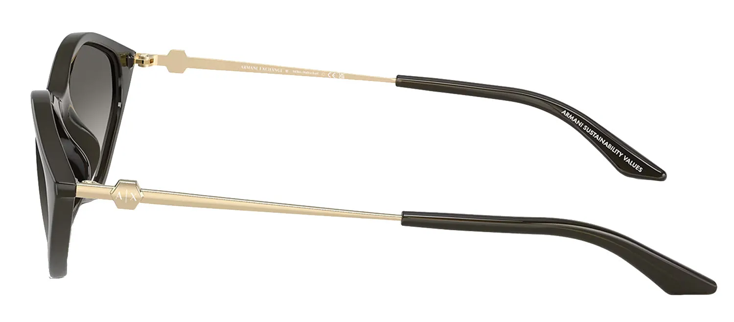 Armani Exchange AX 4152SU 836711 Irregular Plastic Grey Sunglasses with Grey Gradient Lens sold by Gaffos product image thumbnail 3