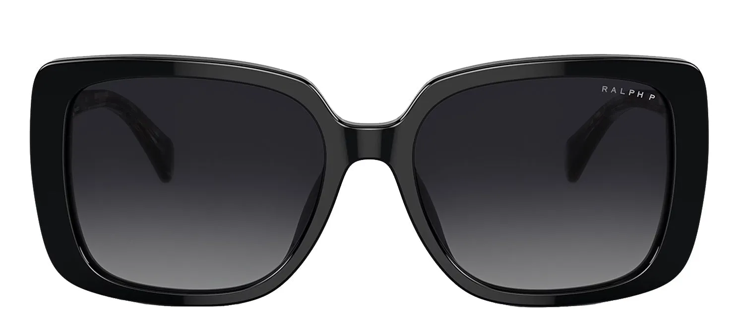 Ralph Lauren RA 5298U 5001T3 Rectangle Plastic Black Sunglasses with Grey Polarized Lens sold by Gaffos