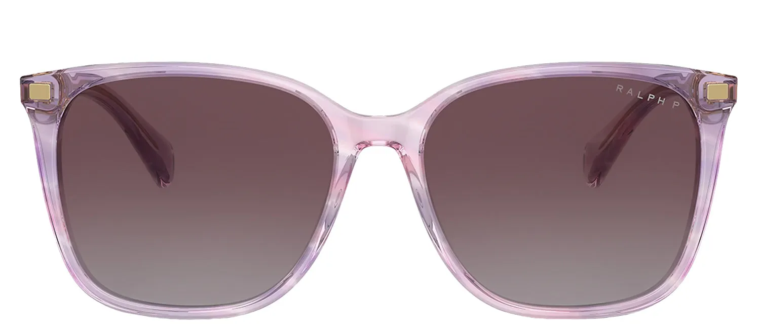 Ralph Lauren RA 5293 603662 Square Plastic Purple Sunglasses with Purple Polarized Lens sold by Gaffos