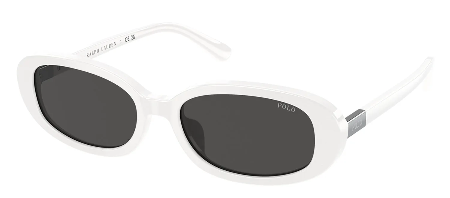 Ralph Lauren PH 4198U 554487 Oval Plastic White Sunglasses with Grey Lens sold by Gaffos product image thumbnail 2