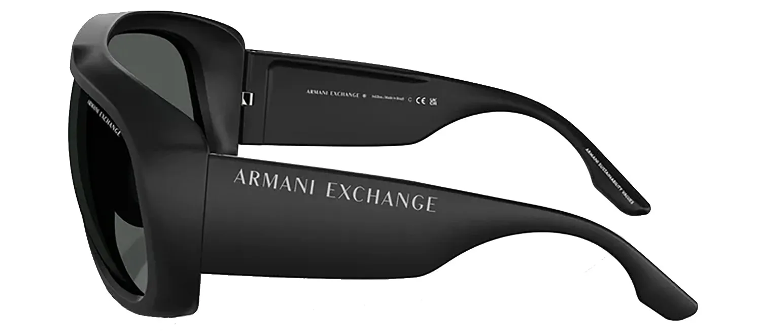 Armani Exchange AX 4143SU 808787 Pilot Plastic Black Sunglasses with Grey Lens sold by Gaffos product image thumbnail 3