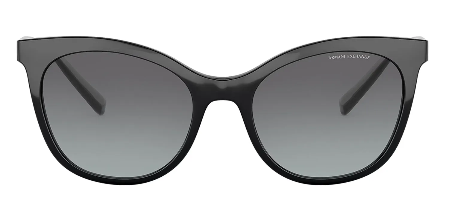 Armani Exchange AX 4094S 81588G Cat-Eye Plastic Black Sunglasses with Grey Gradient Lens sold by Gaffos