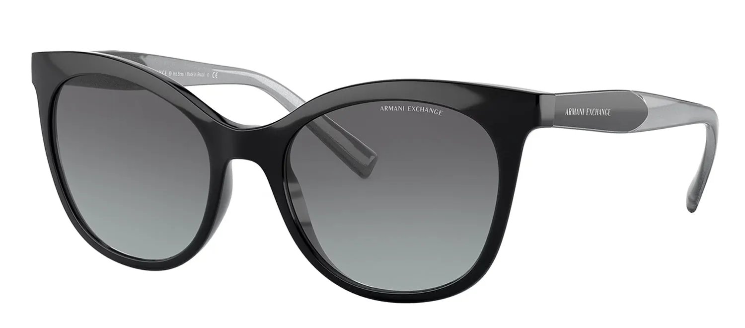 Armani Exchange AX 4094S 81588G Cat-Eye Plastic Black Sunglasses with Grey Gradient Lens sold by Gaffos product image thumbnail 2