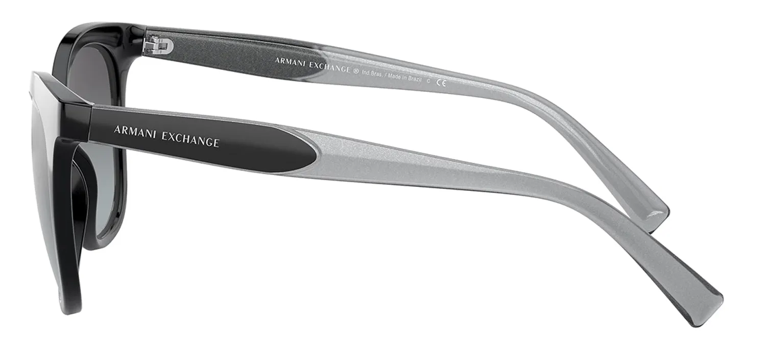 Armani Exchange AX 4094S 81588G Cat-Eye Plastic Black Sunglasses with Grey Gradient Lens sold by Gaffos product image thumbnail 3