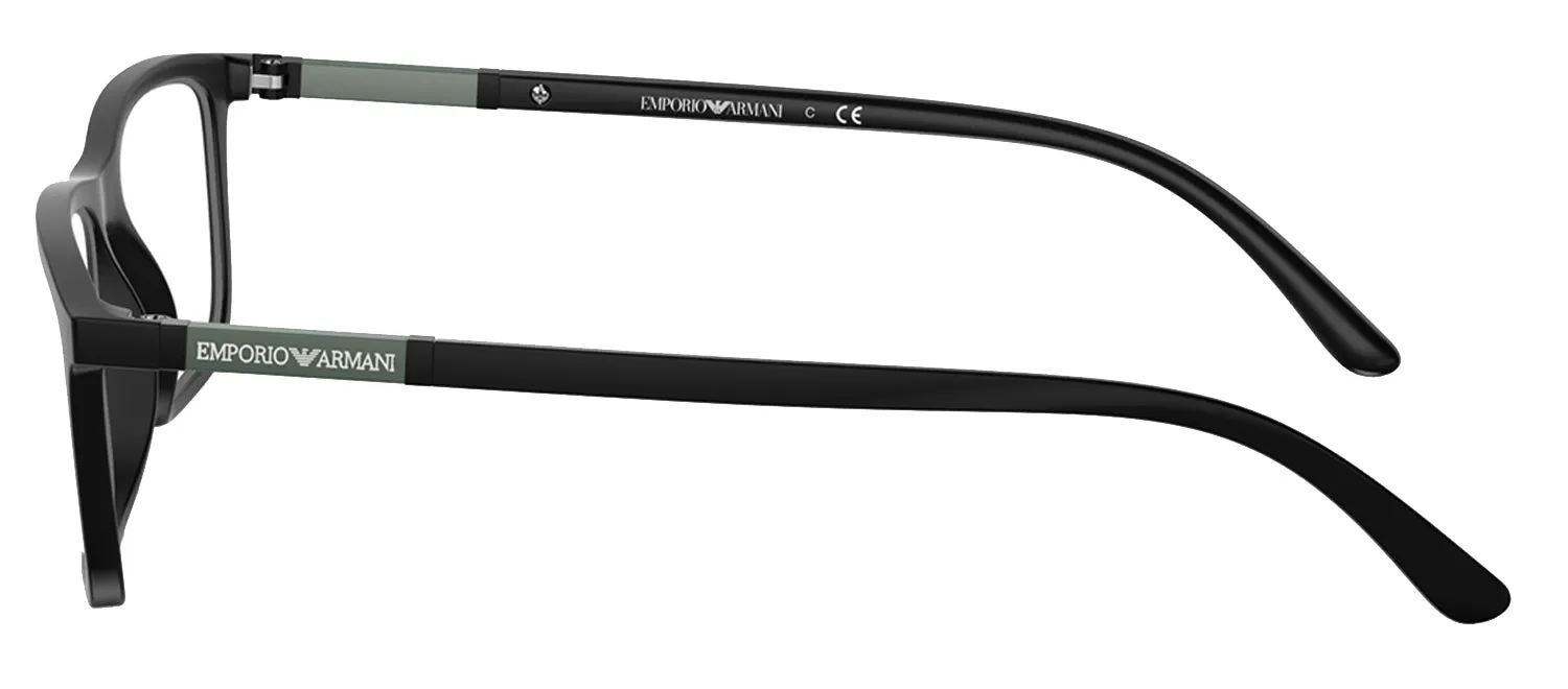 Emporio Armani EA 4160 50421W Rectangle Plastic Black Sunglasses with Clear Lens sold by Gaffos product image thumbnail 3