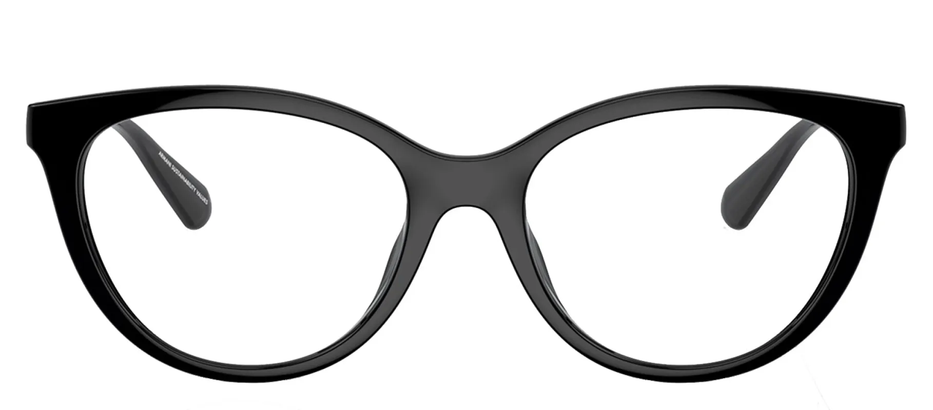 Emporio Armani EA 4213U 50171W Cat-Eye Plastic Black Sunglasses with Clear Lens sold by Gaffos