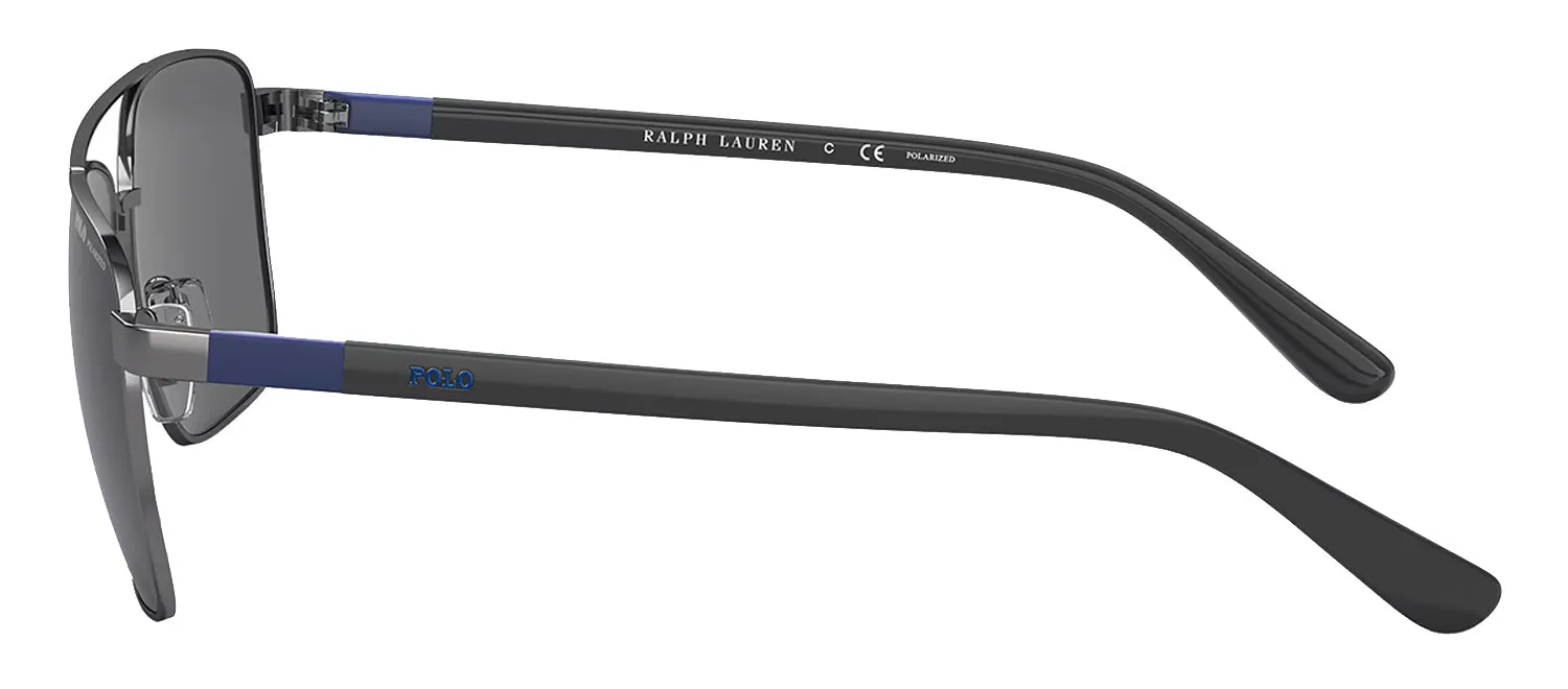 Ralph Lauren PH 3137 900281 Rectangle Metal Gunmetal Sunglasses with Grey Polarized Lens sold by Gaffos product image thumbnail 3