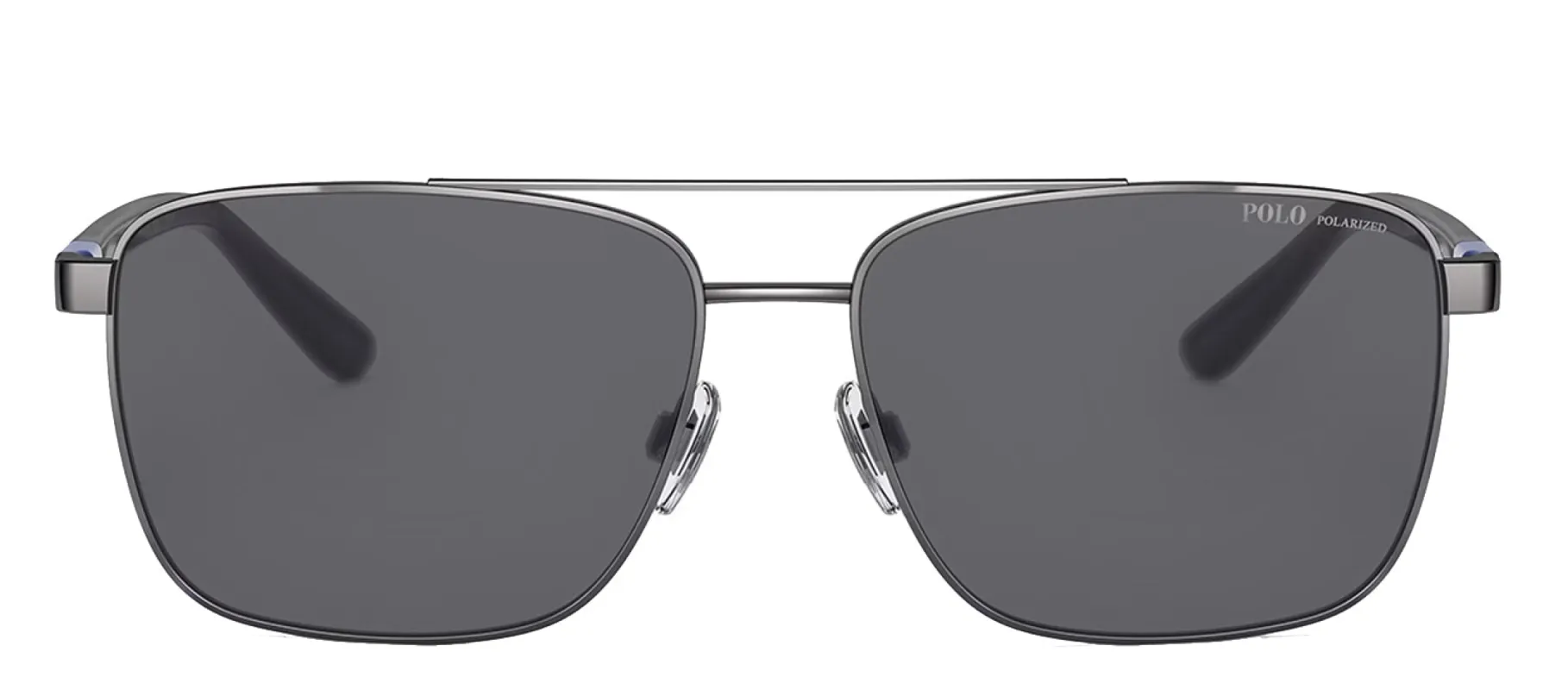 Ralph Lauren PH 3137 900281 Rectangle Metal Gunmetal Sunglasses with Grey Polarized Lens sold by Gaffos