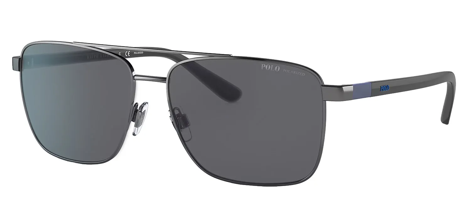 Ralph Lauren PH 3137 900281 Rectangle Metal Gunmetal Sunglasses with Grey Polarized Lens sold by Gaffos product image thumbnail 2