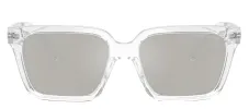 Armani Exchange AX 4147S 82356G Square Plastic Clear Sunglasses with Silver Mirror Lens sold by Gaffos