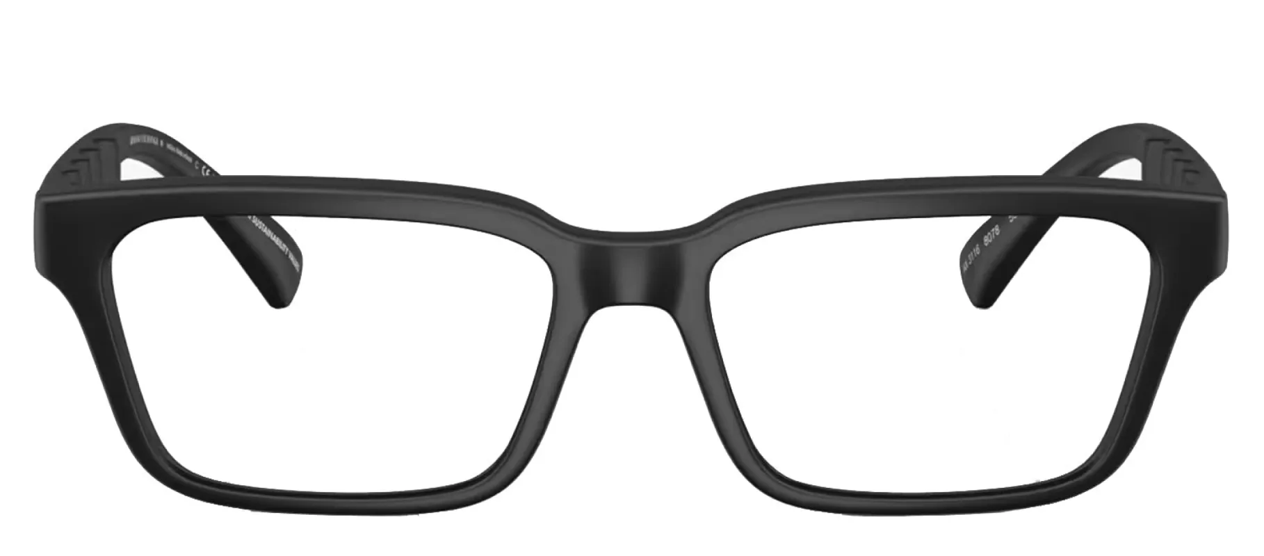 Armani Exchange AX 3116 8078 Rectangle Plastic Black Eyeglasses with Logo Stamped Demo Lenses sold by Gaffos