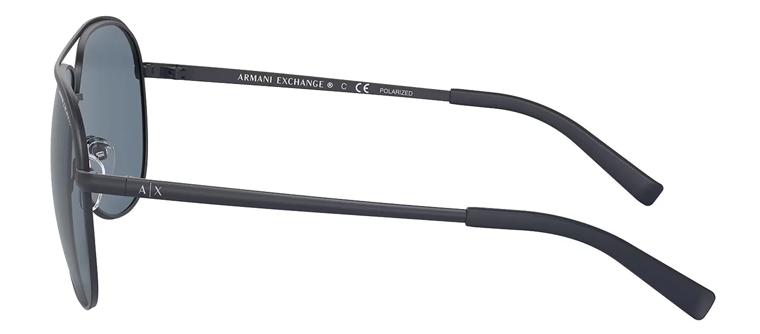 Armani Exchange AX 2002 60992V Pilot Metal Blue Sunglasses with Blue Polarized Lens sold by Gaffos product image thumbnail 3