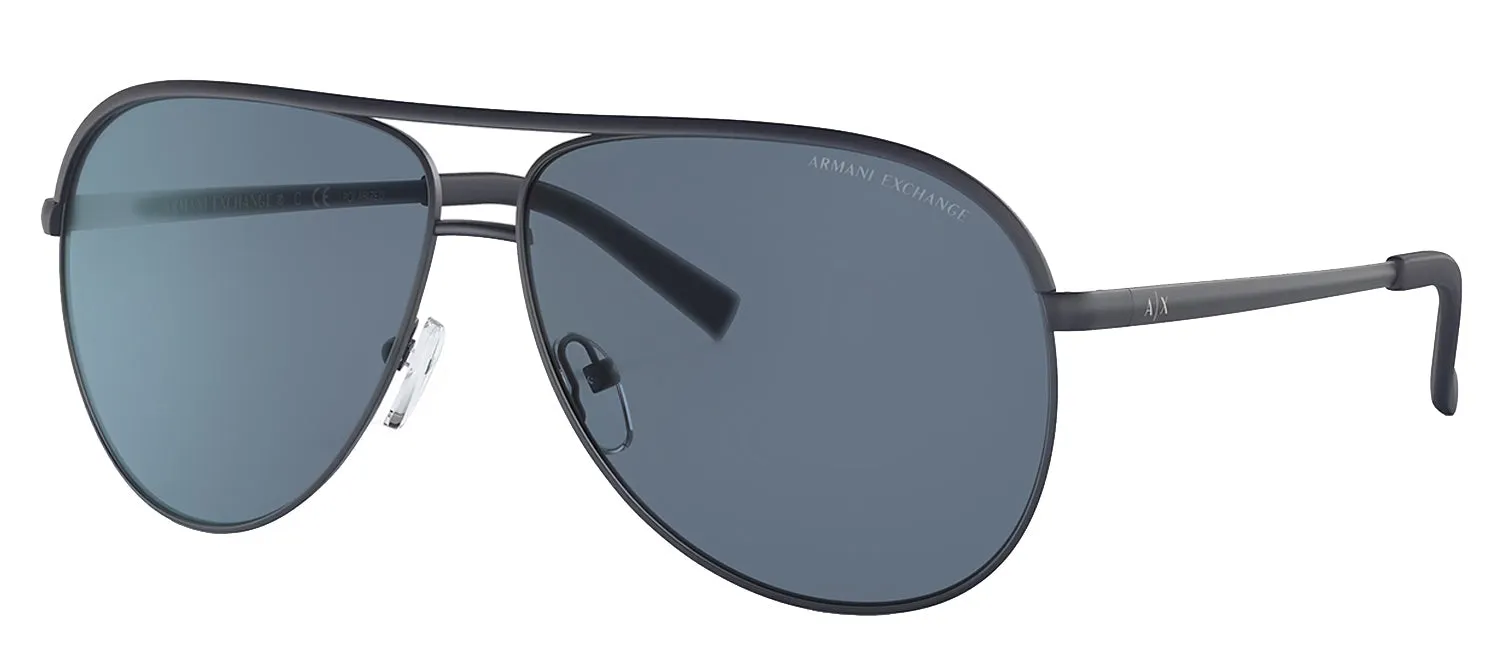 Armani Exchange AX 2002 60992V Pilot Metal Blue Sunglasses with Blue Polarized Lens sold by Gaffos product image thumbnail 2