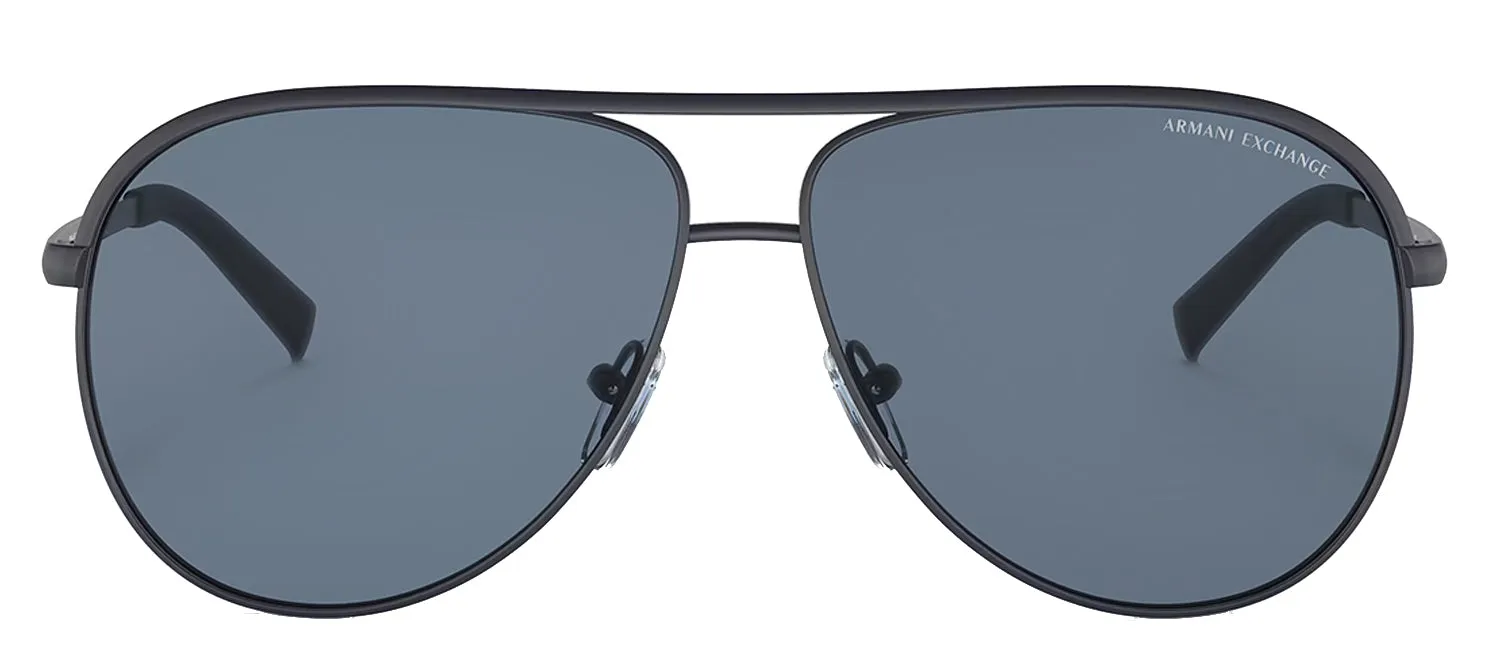 Armani Exchange AX 2002 60992V Pilot Metal Blue Sunglasses with Blue Polarized Lens sold by Gaffos