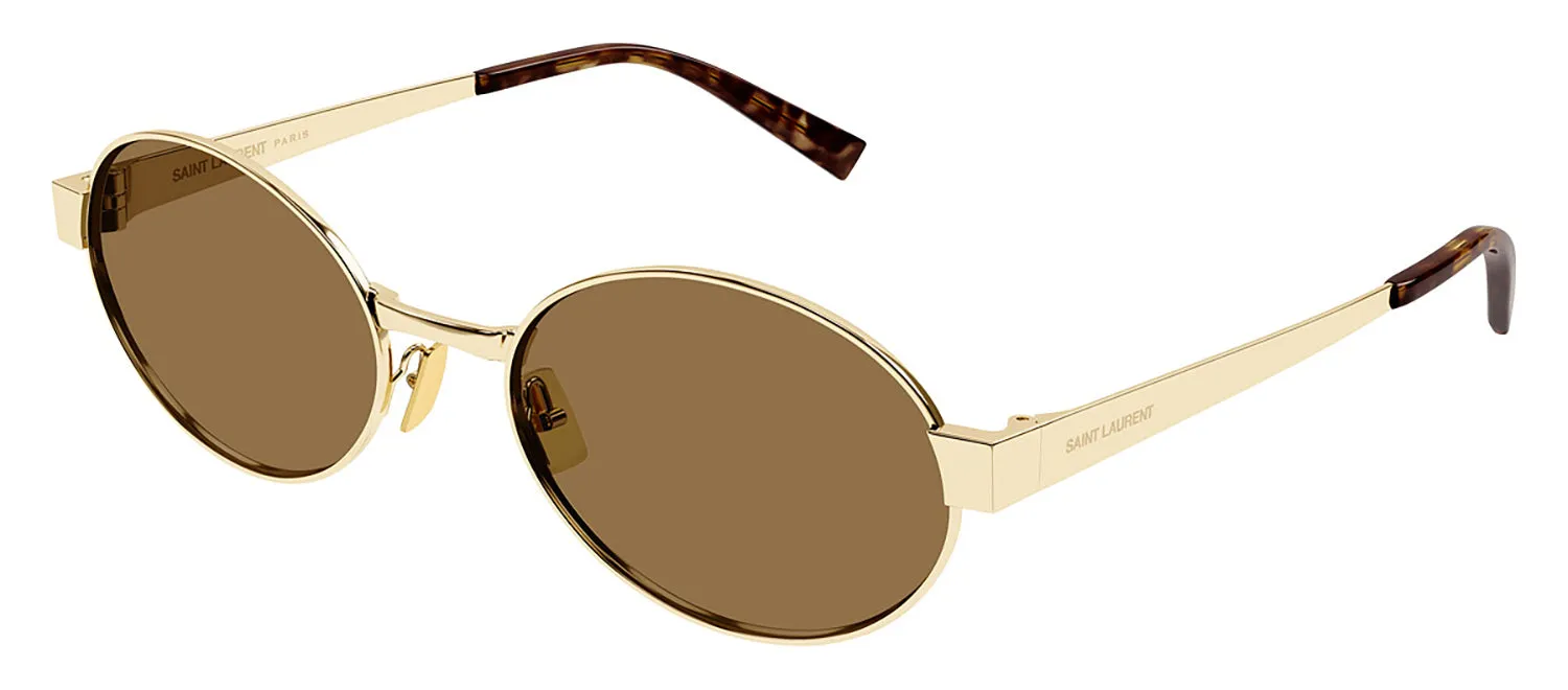 Saint Laurent NEW WAVE SL 692 004 Oval Metal Gold Sunglasses with Brown Lens sold by Gaffos product image thumbnail 2