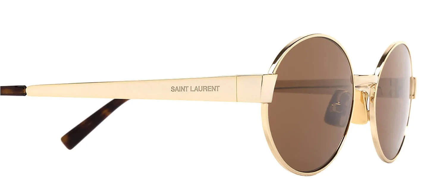 Saint Laurent NEW WAVE SL 692 004 Oval Metal Gold Sunglasses with Brown Lens sold by Gaffos product image thumbnail 3