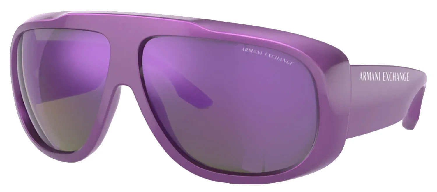 Armani Exchange AX 4143SU 83534V Pilot Plastic Purple Sunglasses with Purple Mirror Lens sold by Gaffos product image thumbnail 2