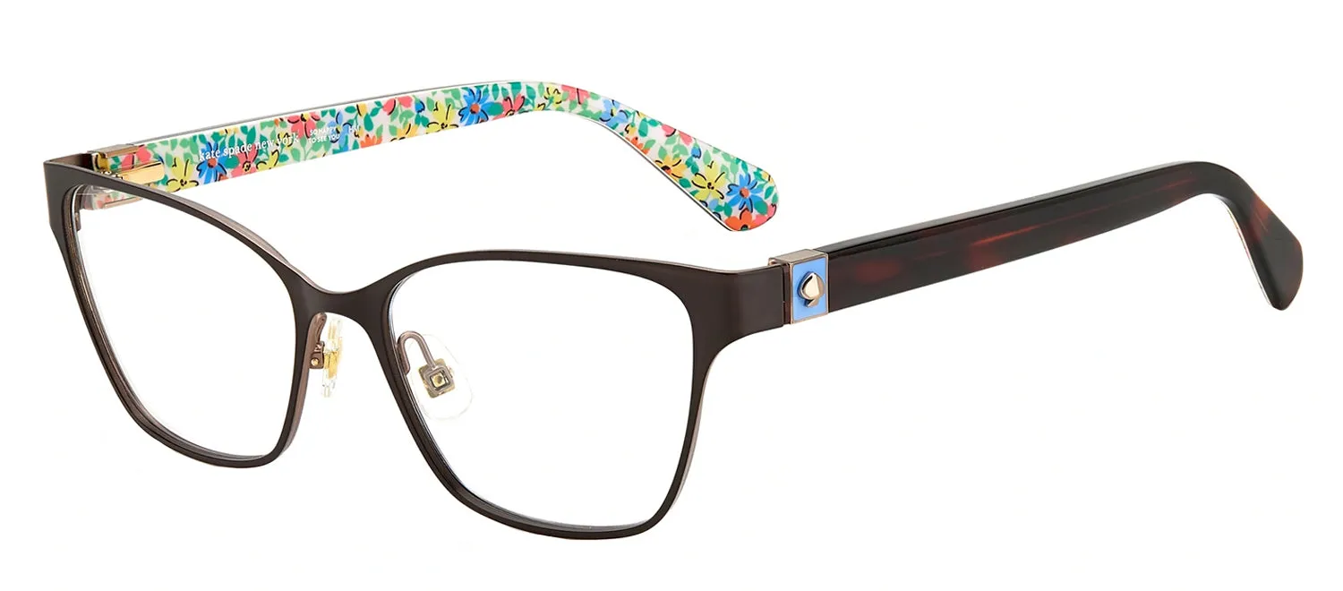 Kate Spade KS Ivie 09Q Cat-Eye Metal Brown Eyeglasses with Logo Stamped Demo Lenses sold by Gaffos product image thumbnail 2