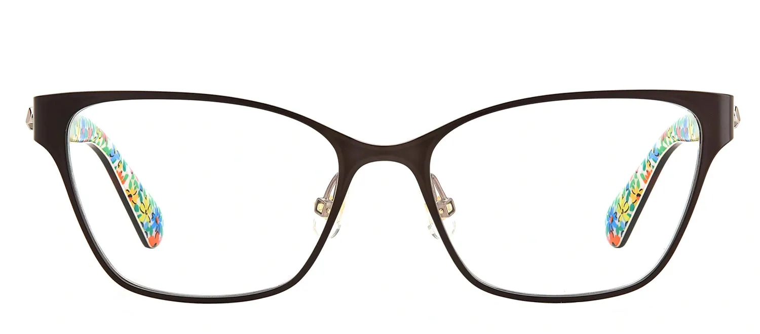 Kate Spade KS Ivie 09Q Cat-Eye Metal Brown Eyeglasses with Logo Stamped Demo Lenses sold by Gaffos
