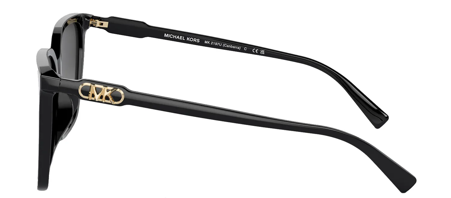 Michael Kors CANBERRA MK 2197U 30058G Square Plastic Black Sunglasses with Grey Gradient Lens sold by Gaffos product image thumbnail 3