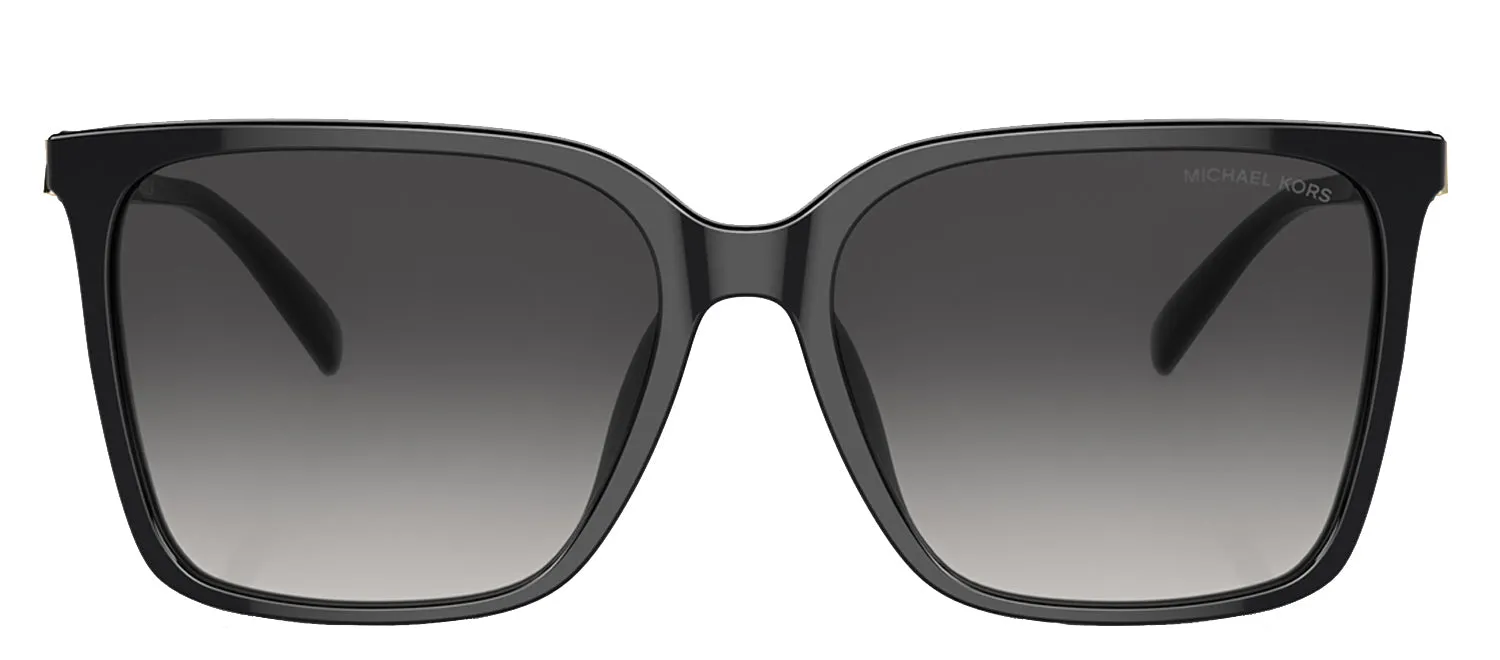 Michael Kors CANBERRA MK 2197U 30058G Square Plastic Black Sunglasses with Grey Gradient Lens sold by Gaffos